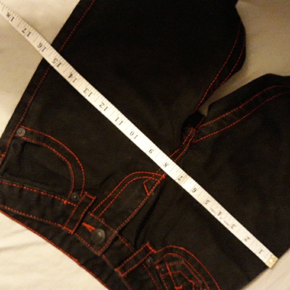 Straight jeans w/red stitching - Picture 8 of 13